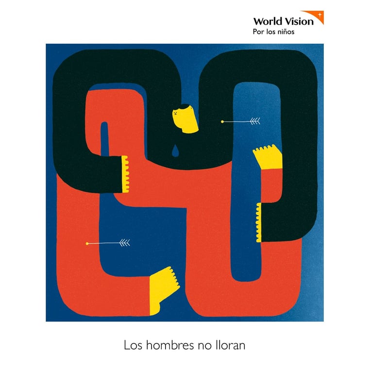 Ilustración Los hombres no lloran: Tomás Olivos
