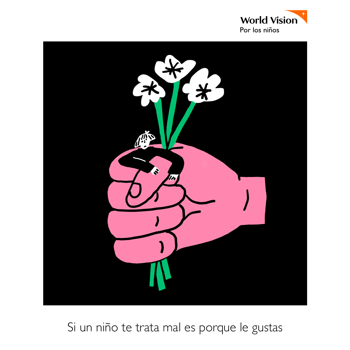 Ilustración Si un niño te trata mal es porque le gustas: Catalina Bu
